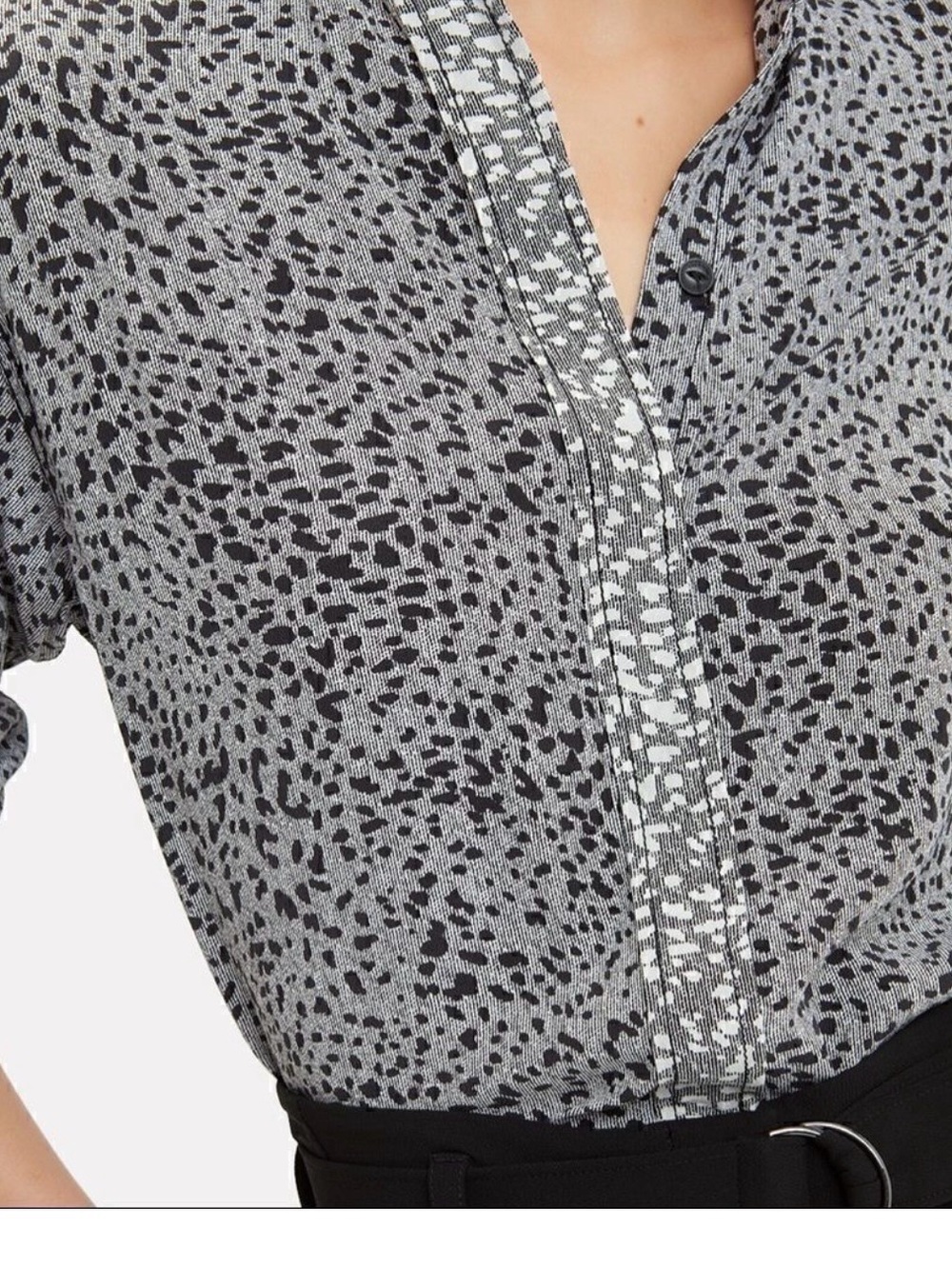 rag & bone Silk Abstract Spot Print Blouse Size Small - Picture 5 of 10